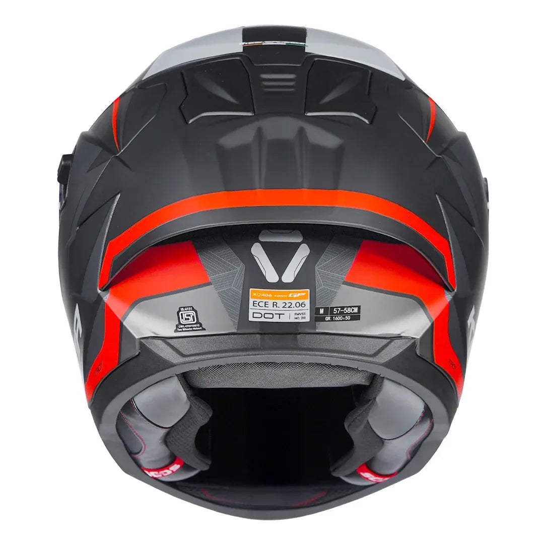 Korda Sonic GP Troy Matt Red helmet with sport-inspired design