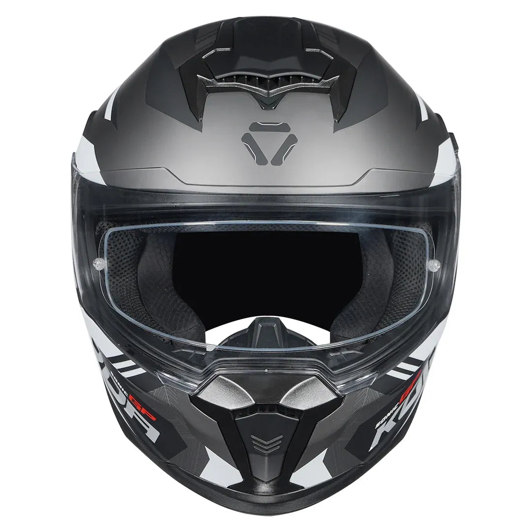 Korda Sonic GP Troy Grey helmet with sport-inspired design