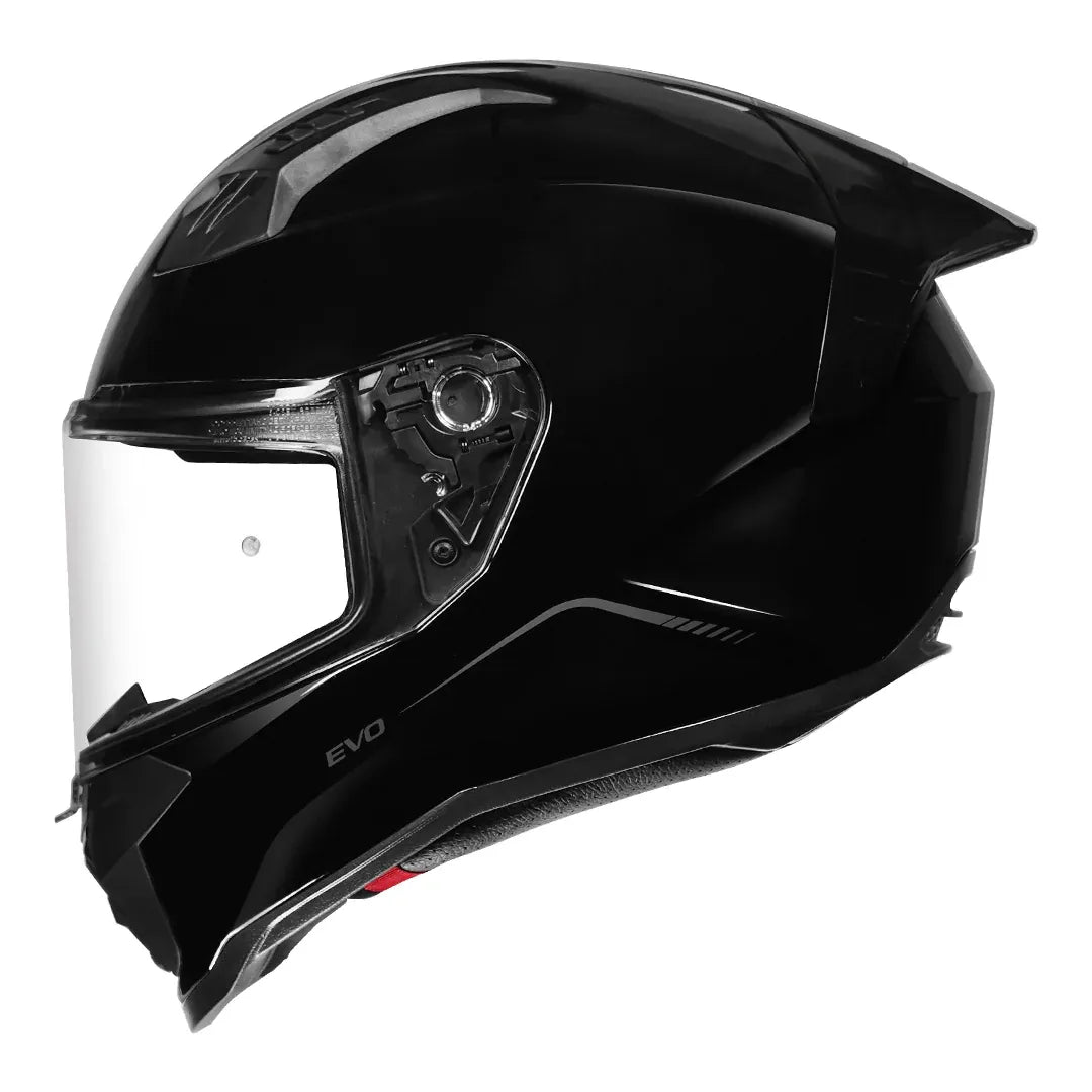 Korda EVO Solid gloss black helmet with clear visor