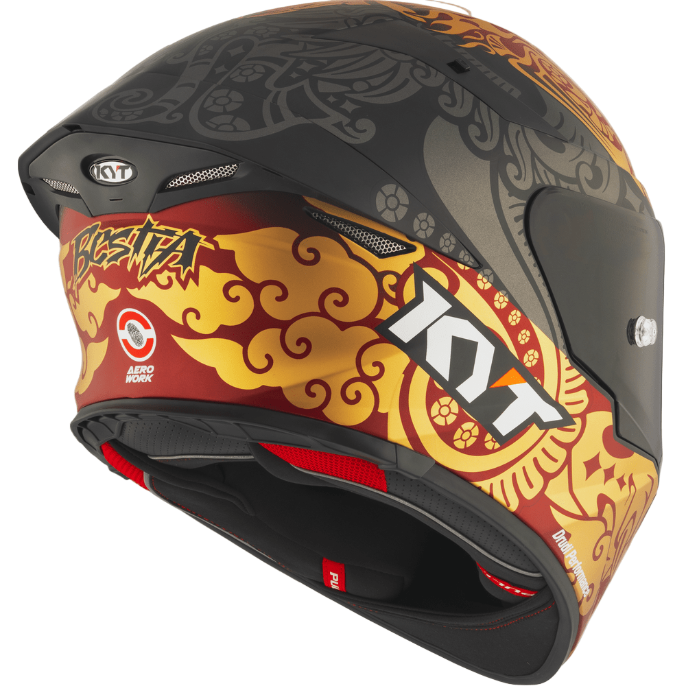 KYT TT Revo Enea Indonesia 2023 Replica Matt helmet rear view