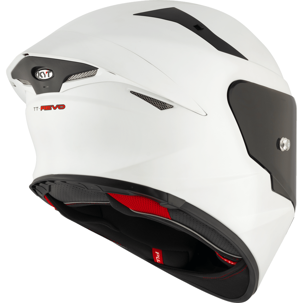 KYT TT Revo Plain Crystal White Matt - 6KIOMHelmets