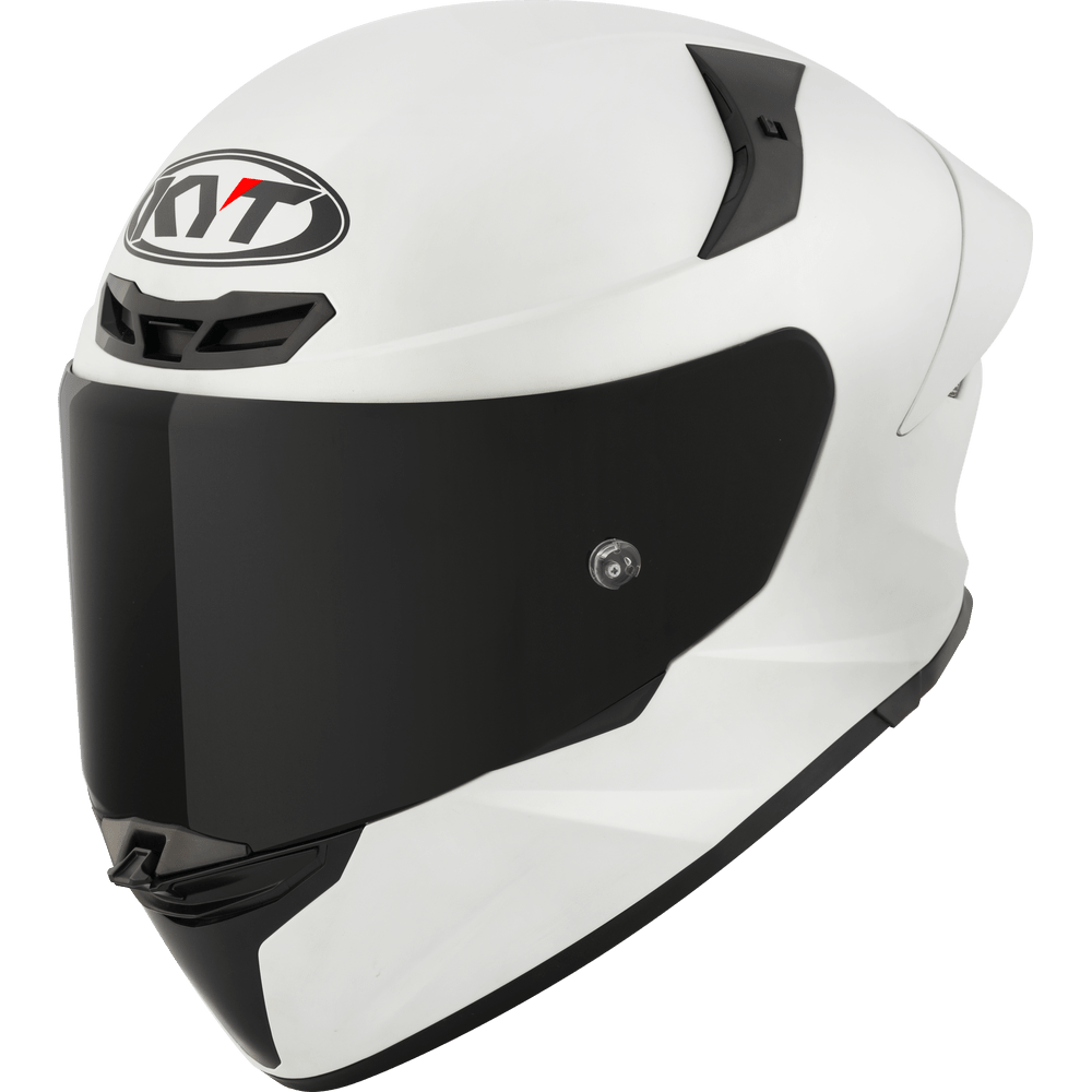 KYT TT Revo Plain Crystal White Matt - 6KIOMHelmets