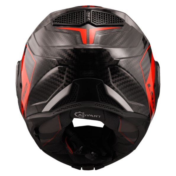 LS2 FF901 Advant X Carbon Future II Gloss Red - 6KIOMHelmets