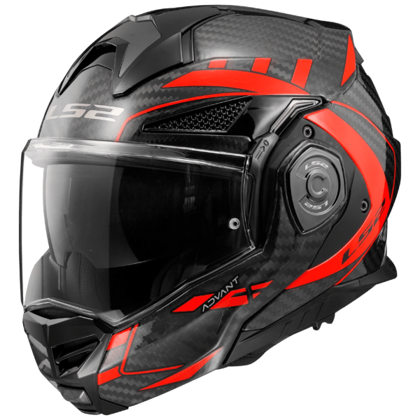 LS2 FF901 Advant X Carbon Future II Gloss Red - 6KIOMHelmets