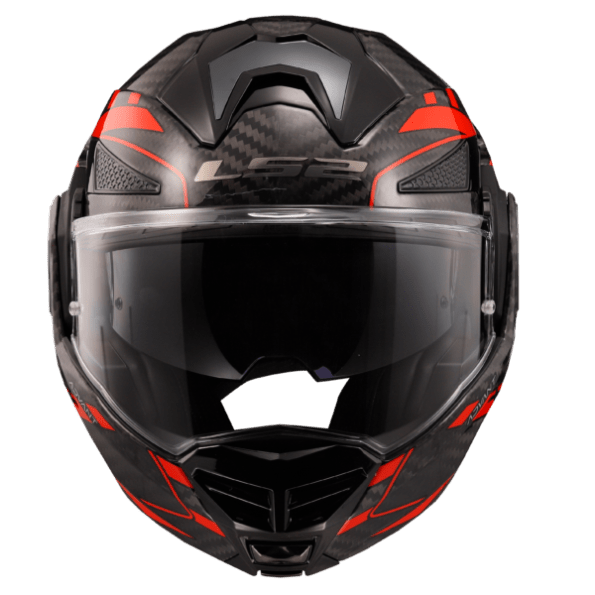 LS2 FF901 Advant X Carbon Future II Gloss Red - 6KIOMHelmets