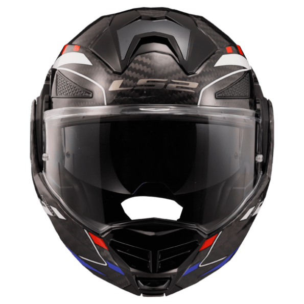 LS2 FF901 Advant X Carbon Future II Gloss White Blue - 6KIOMHelmets