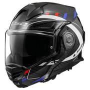LS2 FF901 Advant X Carbon Future II Gloss White Blue - 6KIOMHelmets