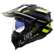 LS2 MX701 Explorer Carbon Edge Gloss Black H - V Yellow - 6KIOMHelmets