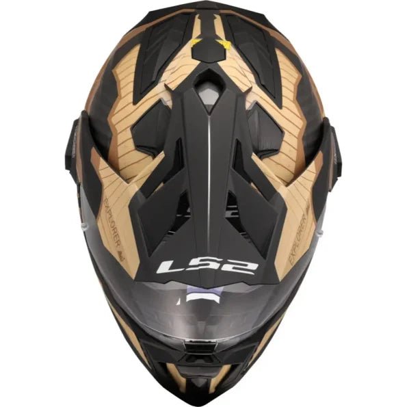 LS2 MX701 Explorer Carbon Trick Brown Sand Helmet - 6KIOMHelmets