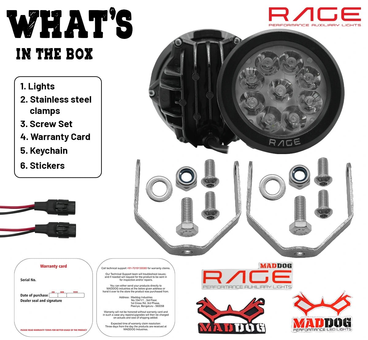 Maddog Auxiliary Lights - Rage - 6KIOMAuxiliary Lights