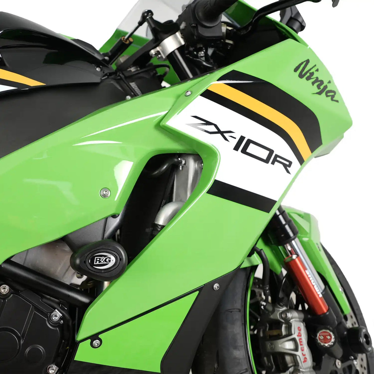 R&G Frame Sliders – Aero Style Kawasaki ZX - 10R (2011–2025) & ZX - 10RR (2021–2025) - 6KIOMFrame Slider