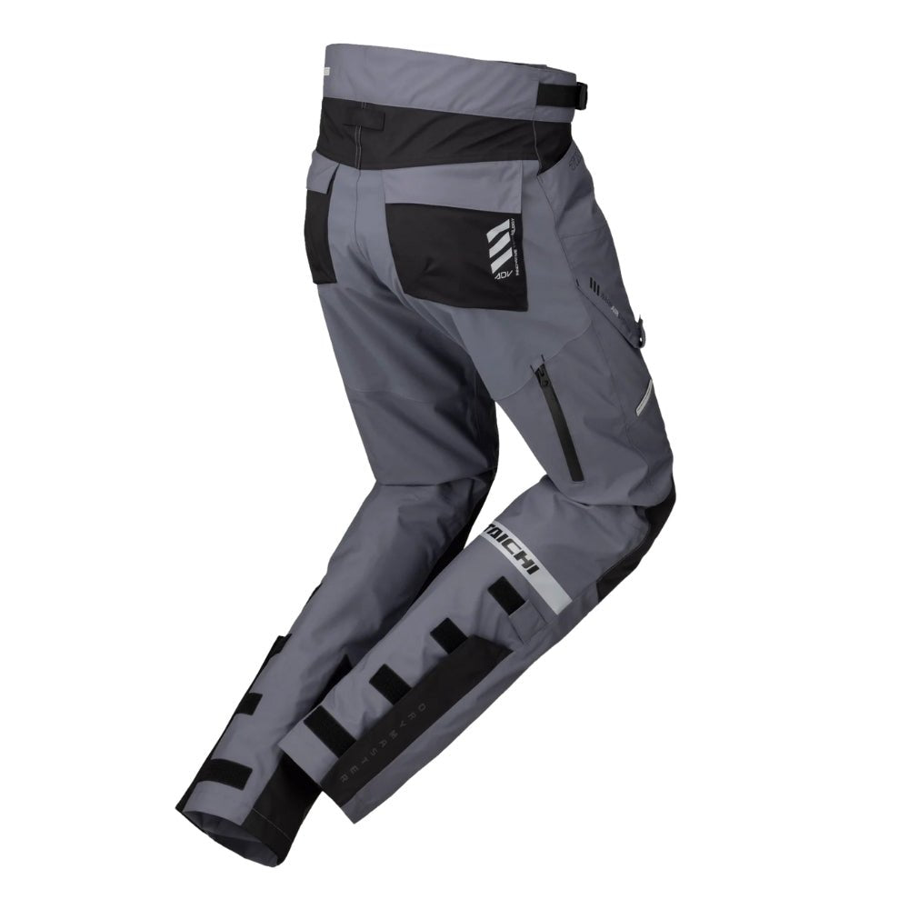 RS Taichi Drymaster Kompass Pant back view in Eagle Gray with CE Level 2 knee protection | 6KIOM