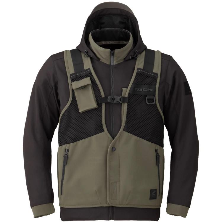 RS Taichi Overlap Mesh Parka Jacket - 6KIOMJackets