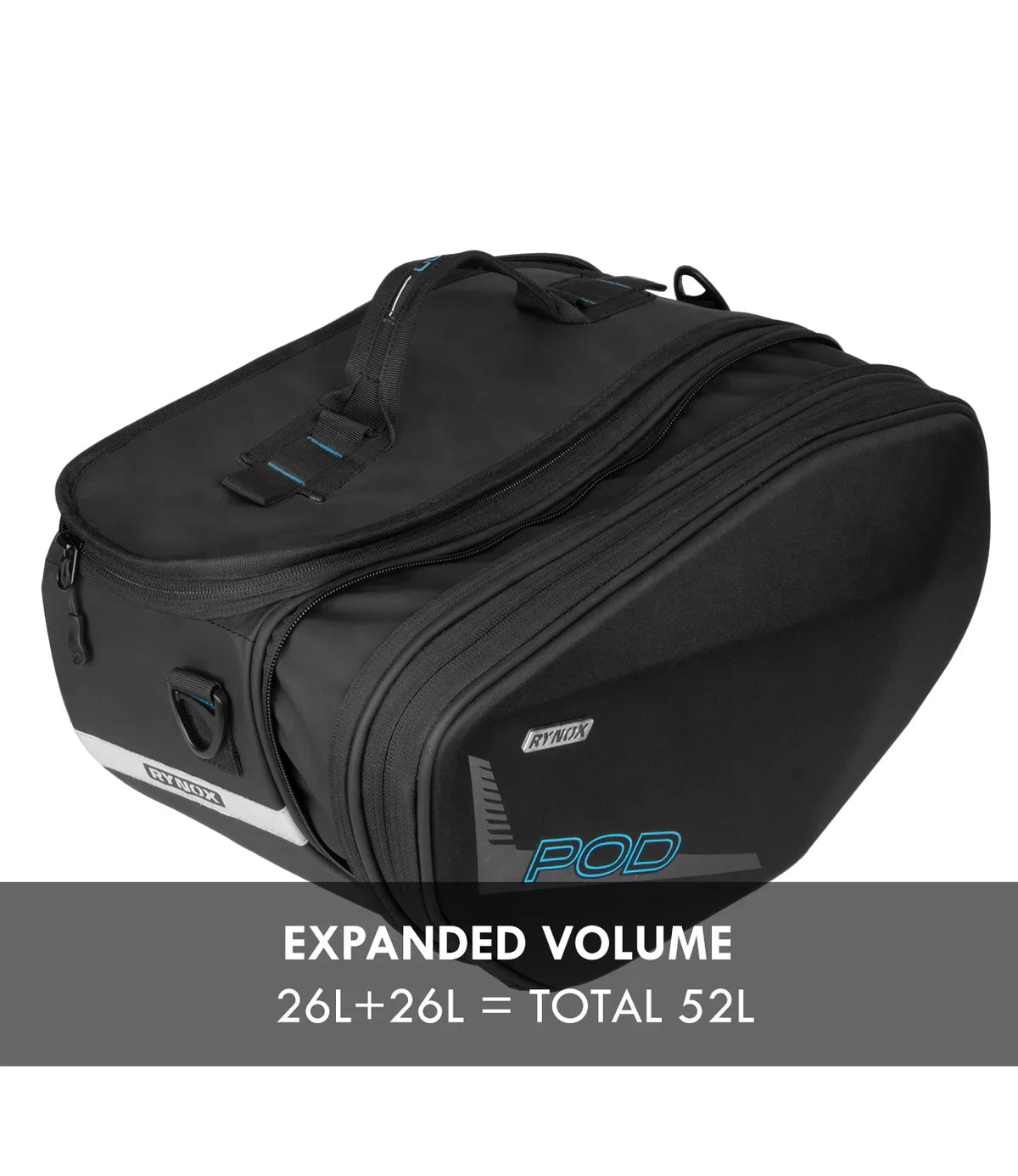 Rynox Pod Saddlebags 52L - Stormproof - 6KIOMLuggage