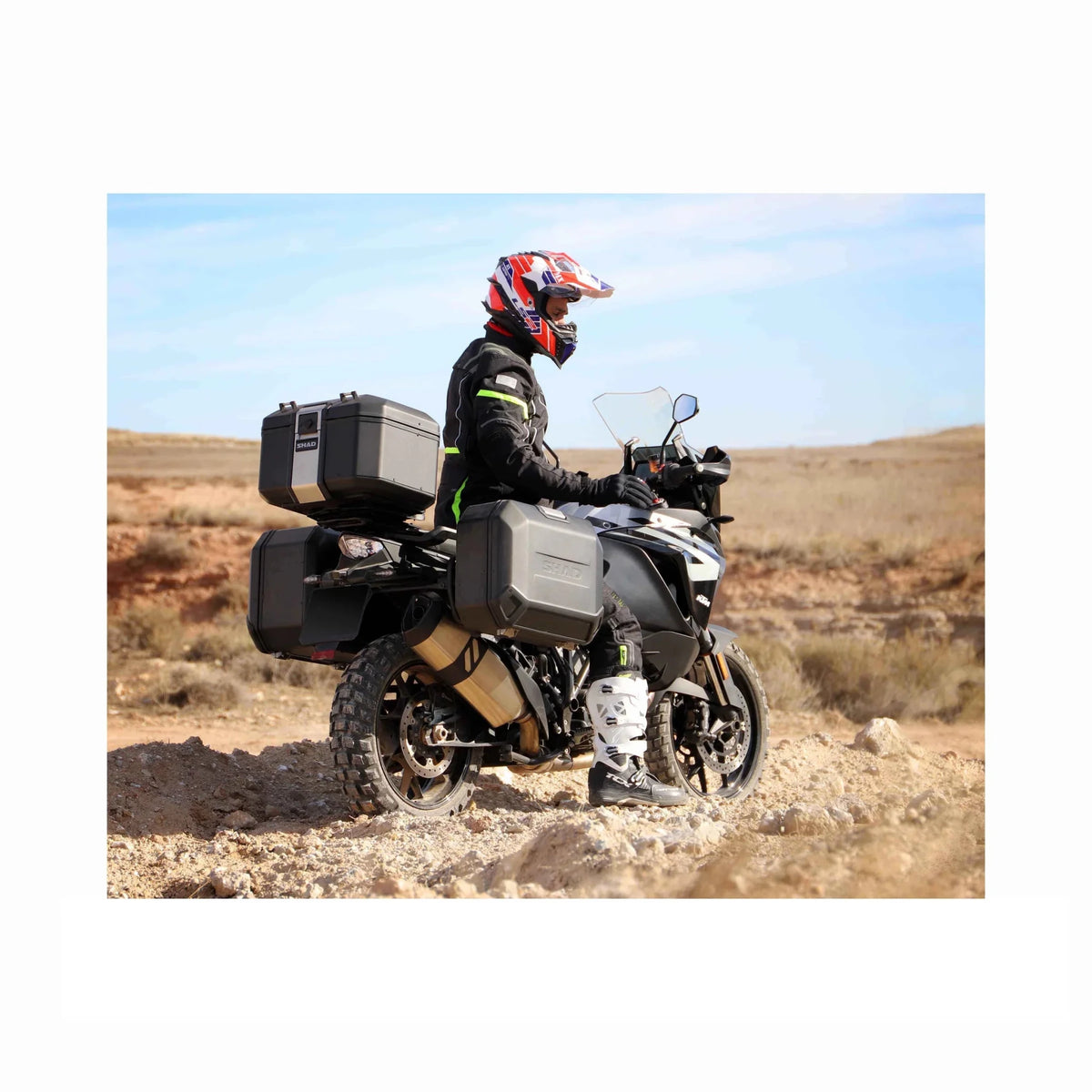 SHAD TR37 Terra Top Case - Black Aluminum - 6KIOMLuggage