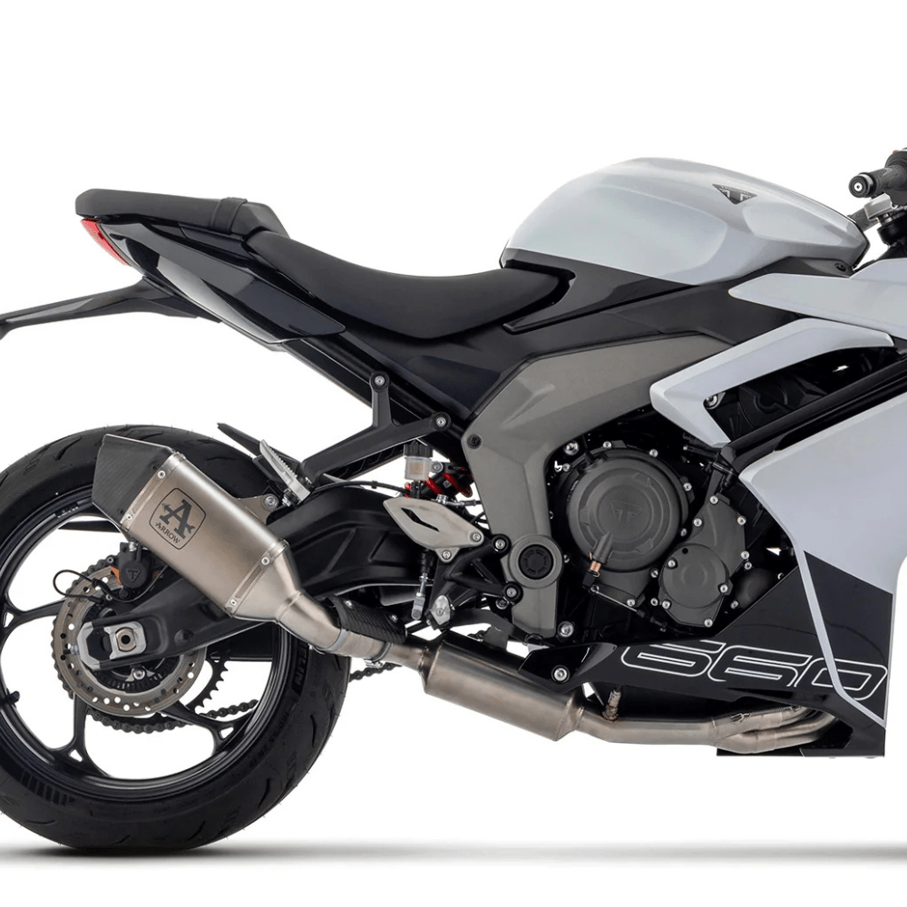 Triumph Daytona 660 2024+ Arrow Veloce Titanium Full Exhaust System – 71007VL - 6KIOMPerformance Parts