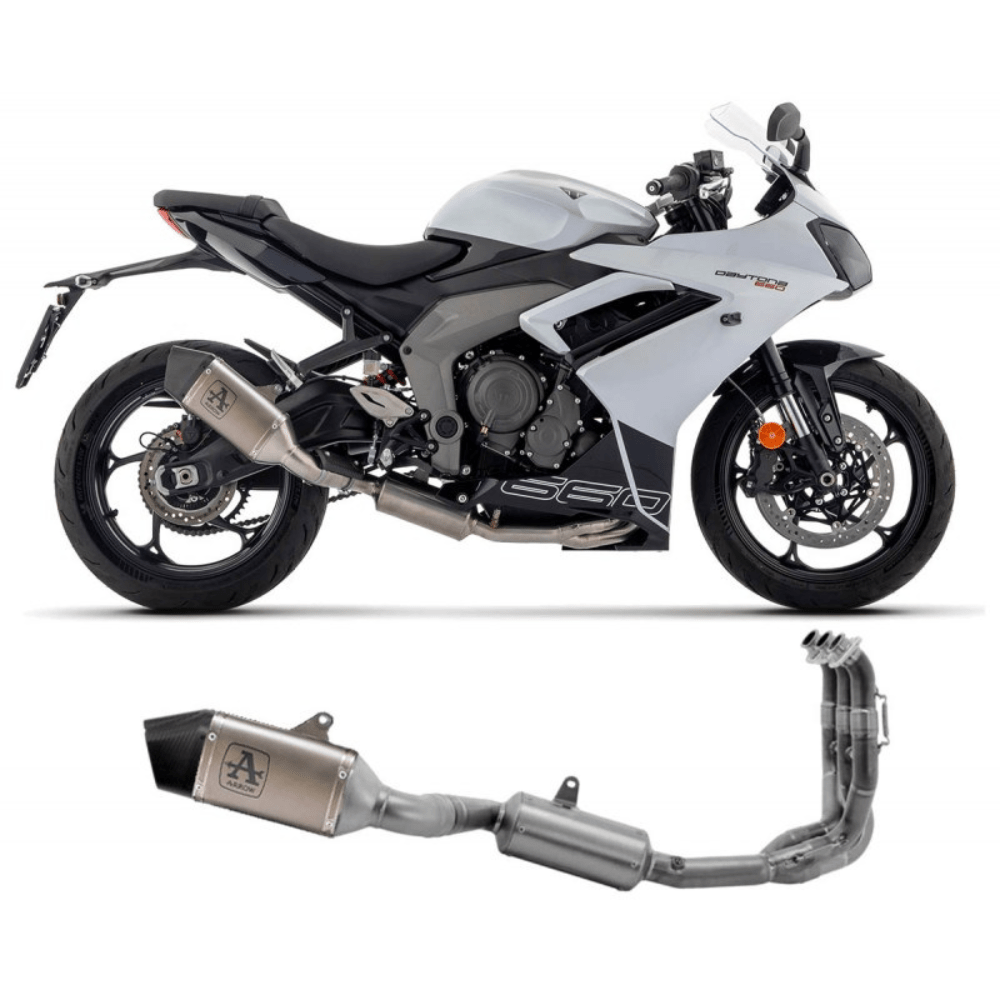 Triumph Daytona 660 2024+ Arrow Veloce Titanium Full Exhaust System – 71007VL - 6KIOMPerformance Parts