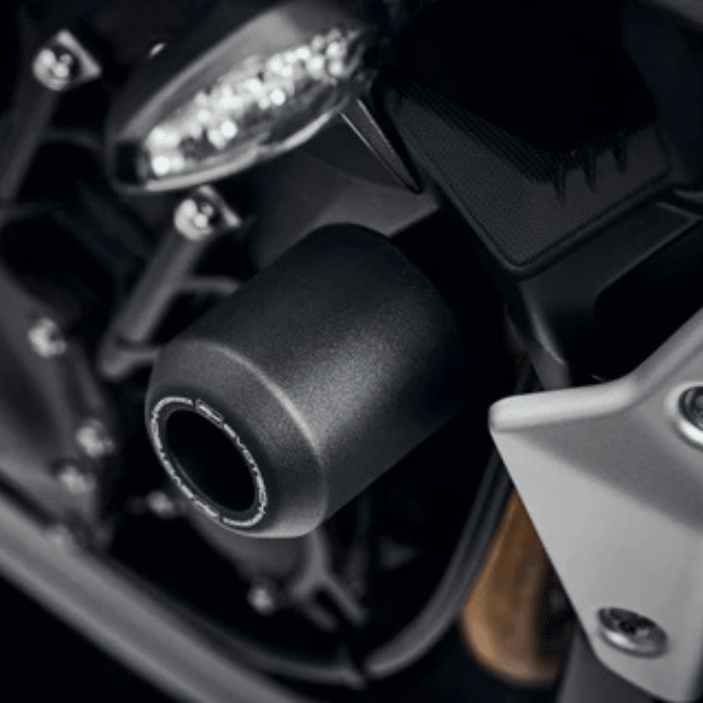 Triumph Street Triple 765 RS 2023+ Crash Protection – Evotech Performance - 6KIOMFrame Slider