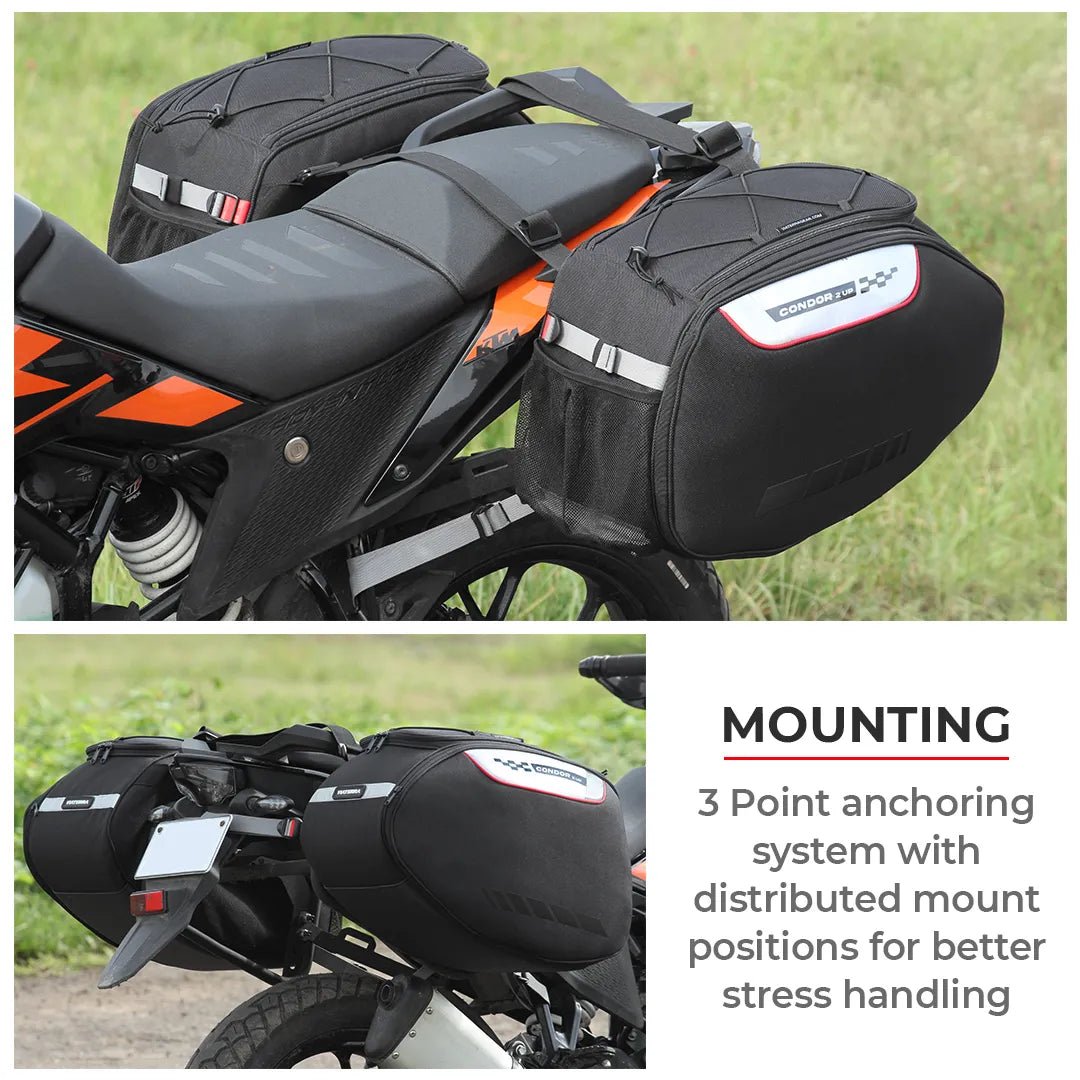 Viaterra Condor 2UP Waterproof Saddle Bag - 64L - 6KIOMLuggage