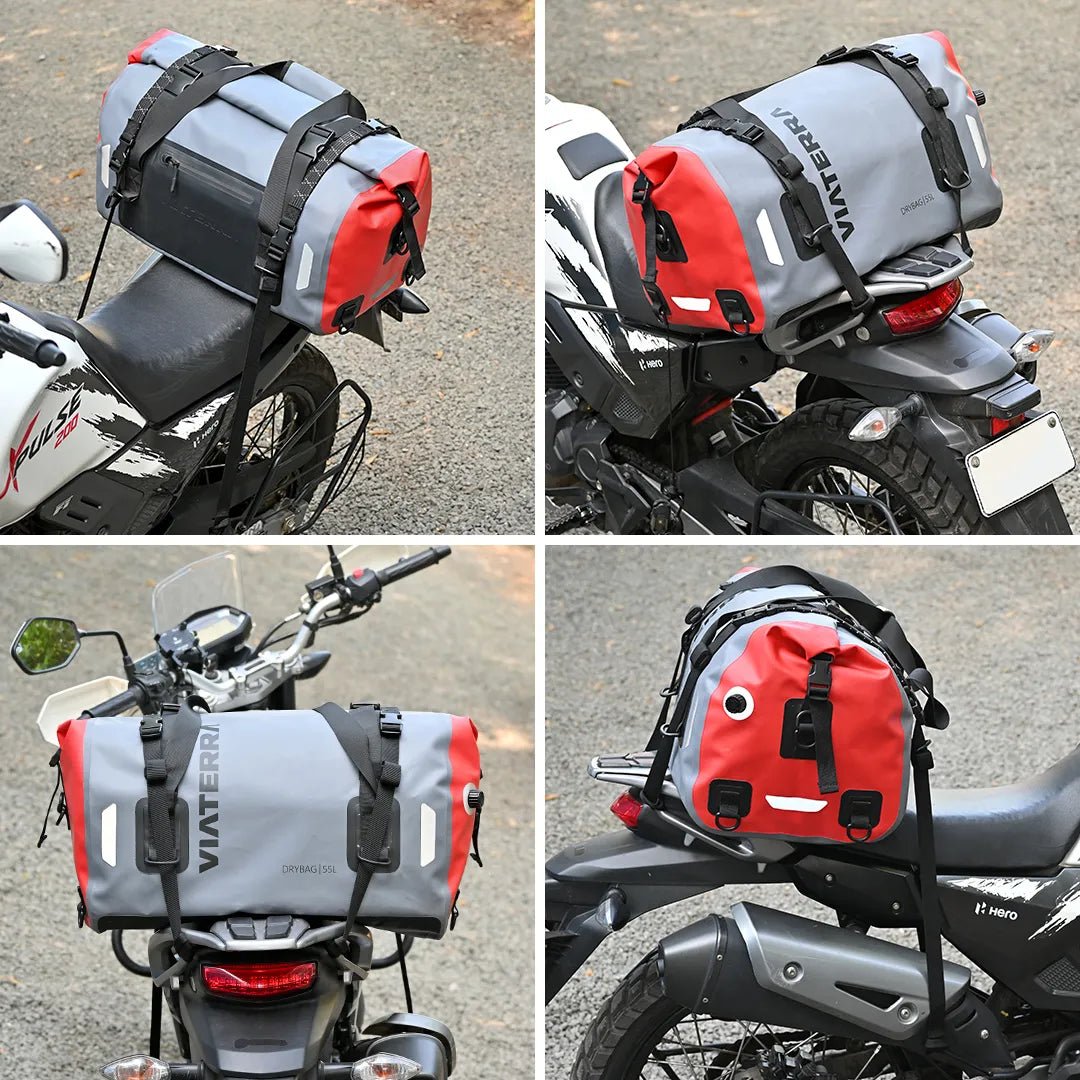 ViaTerra DryBag 55L – 100% Waterproof Motorcycle Tailbag (Universal) - 6KIOMLuggage