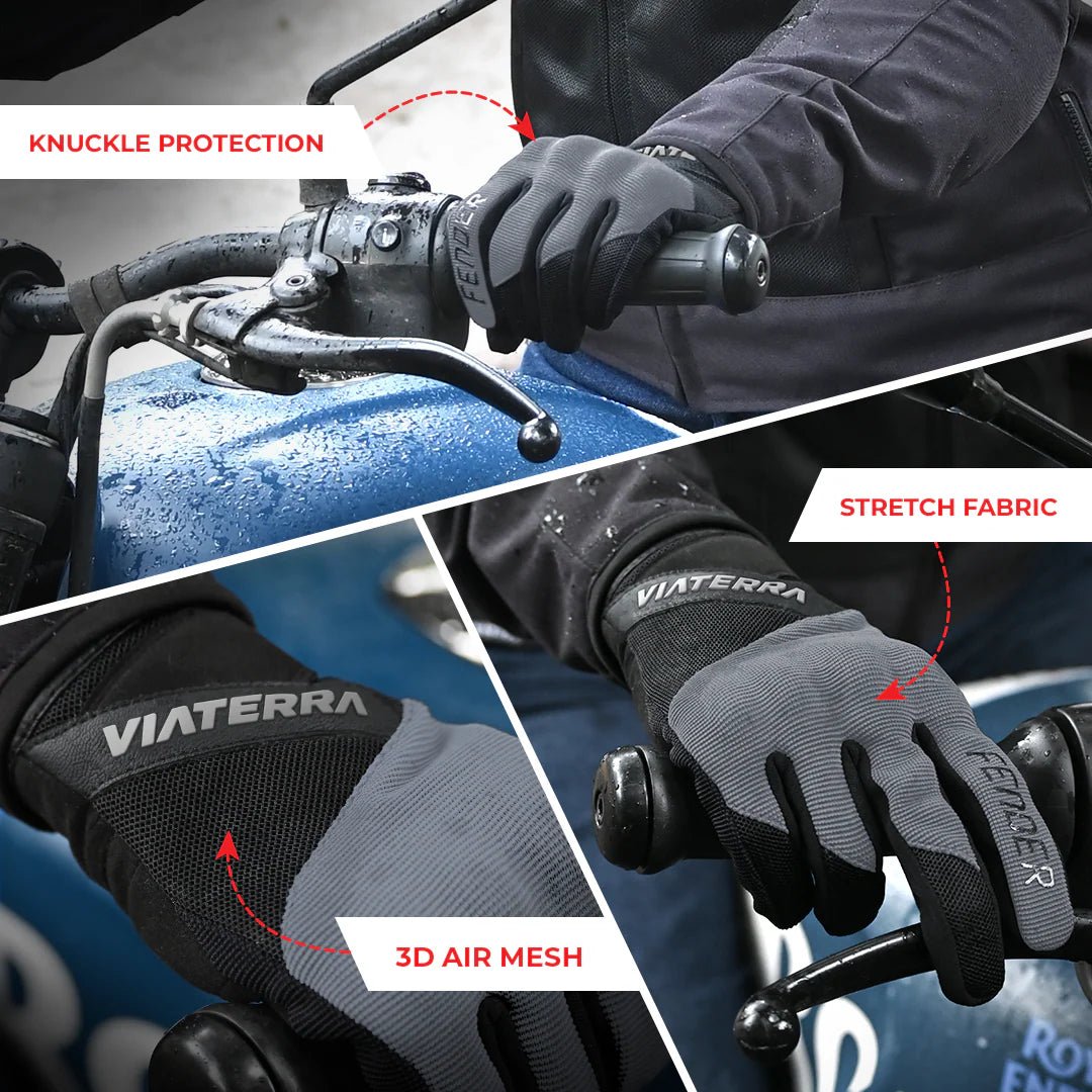 Viaterra Fender Daily Use Motorcycle Gloves - 6KIOMGloves