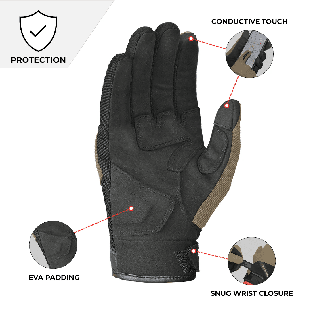 Viaterra Fender Daily Use Motorcycle Gloves - 6KIOMGloves
