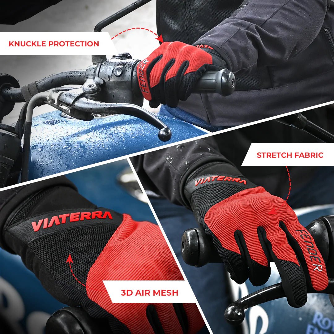 Viaterra Fender Daily Use Motorcycle Gloves - 6KIOMGloves