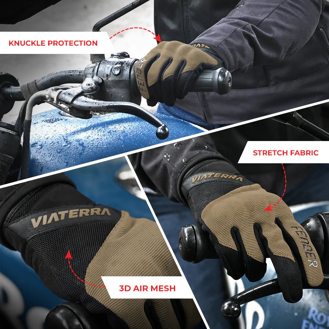 Viaterra Fender Daily Use Motorcycle Gloves - 6KIOMGloves